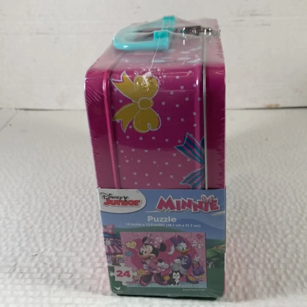 Disney Junior Minnie 24 Piece Jigsaw Puzzle in a Tin Lunchbox